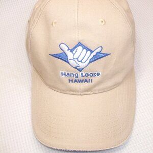 Surfware Hang Loose Hawaii Baseball Cap Hat Khaki STRAPBACK Adjustable Headwear